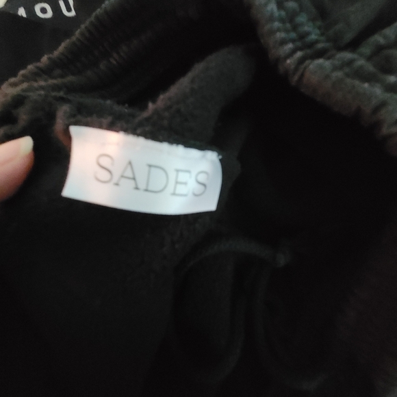 VTG 90's Women's Black Embellished Angel Wings Jogger Sz S Whimsygoth Streetwear - Picture 9 of 12